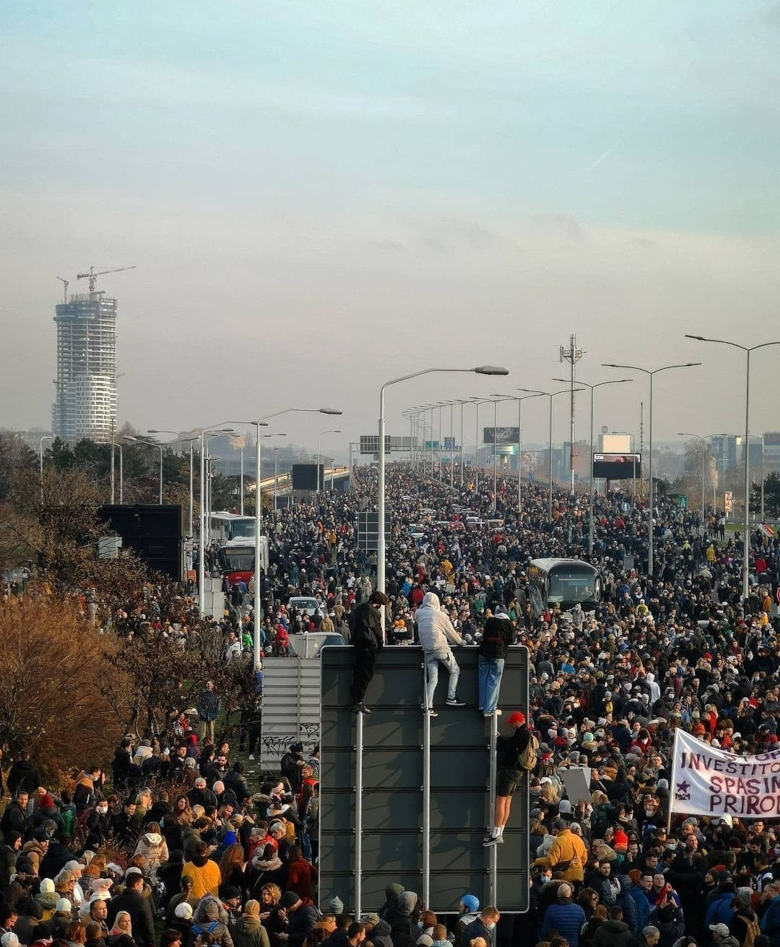 Βελιγράδι, διαμαρτυρία