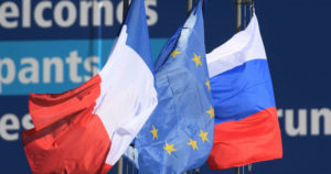 Σημαίες Γαλλία Ευρωπαϊκή Ένωση Ρωσία