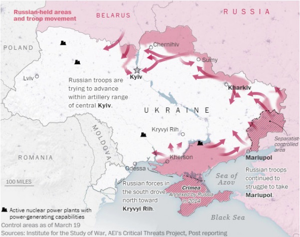 Ουκρανία χάρτης πόλεμος