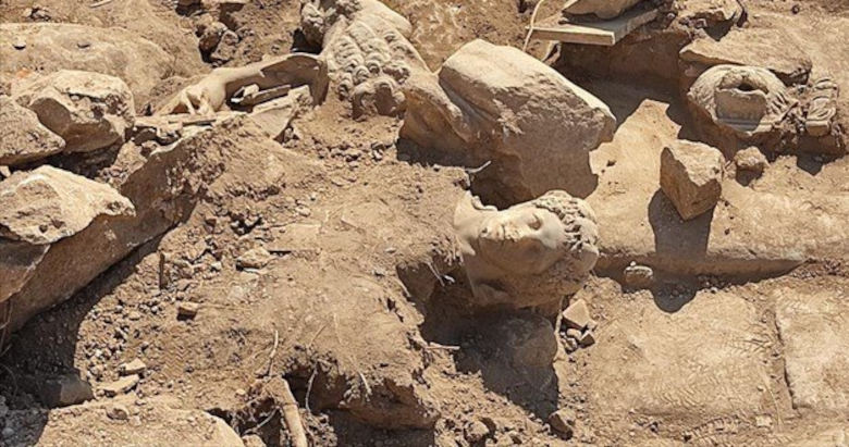 Φίλιπποι ανασκαφές άγαλμα Ηρακλή 2