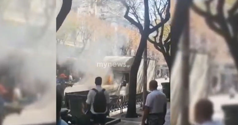 Θεσσαλονίκη: Φωτιά σε φορτηγό Τσιμισκή 2