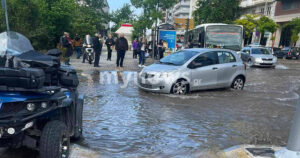 Θεσσαλονικη, Πλημμύρισαν οι δρόμοι στα Δικαστήρια