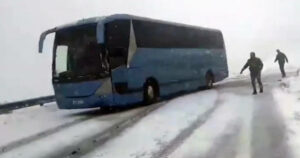 λεωφορείο, χιόνια