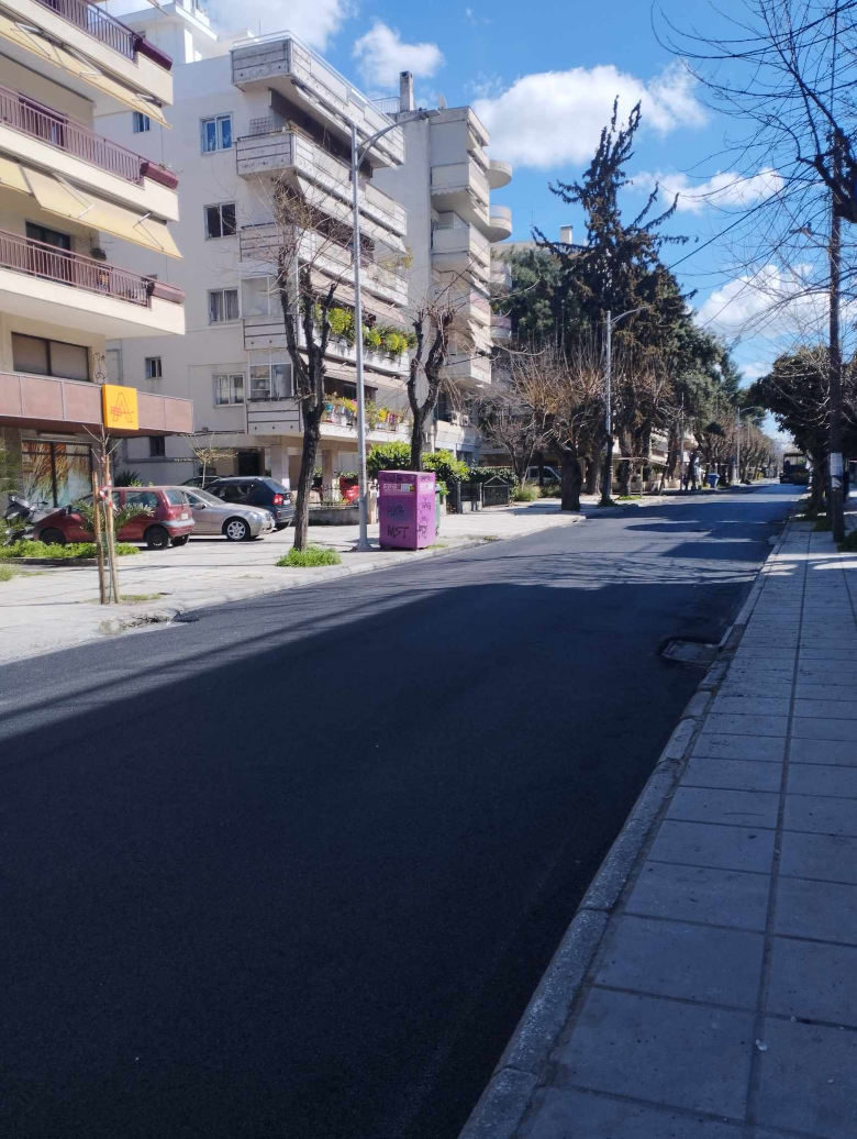 Καλαμαριά Θεσσαλονίκη Κηφισιάς ασφαλτόστρωση έργα