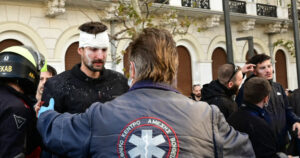Επεισόδια πανεκπαιδευτικό συλλαλητήριο Αθήνα μολότοφ αστυνομικοί
